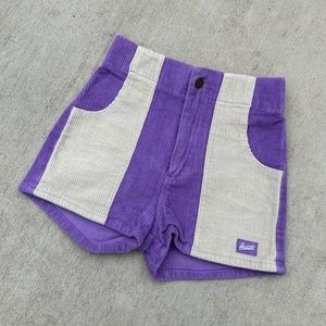 Hammies Purple and Cream Corduroy Shorts, Size 24